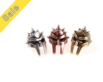 Warrior Helmet Beads, Viking Warrior Helmet, CZ Pave Helmet Spacer Beads, DIY, 22x16mm, BD820-E11804