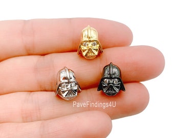 2//5//10pcs Indian Head Paracord Charm Vintage Copper Jewelry Bracelet Spacer Bead