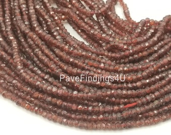14 inch strand ON SALE 50 /% Exclusive Quality Hessonite Garnet Micro faceted Roundell 2-2.25 mm approx 10 strands