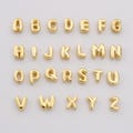 Gold Filled Alphabet Balloon Initial Charm, Dainty Puffy Letter Charm Necklace Bubble Font Style Necklace Bracelet, CP2197