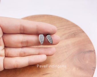 Antik Gold oder Silber Abnehmbarer Anhänger Anhängerschlaufe, Charm Anhängerschlaufe, Micro Pave AnhängerEnhancer, Bail Connector, DIY, Schmuckherstellung, 14 x 6 mm, CL210