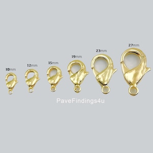 1pc Wholesale Lobster Clasp, Gold Filled Lobster Claw Clasp for Jewelry Making, Size Option 9/10/12/15mm, CL424