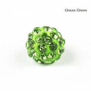 Perles Shamballa En Cristal Strass Gris 10mm - Lot De 10 Pièces, Qualité Supérieure - Pour Création De Bijoux
