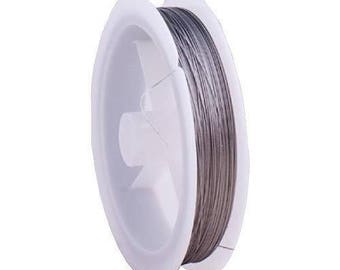 DIY Beading Wire, 330 Ft - Tigertail BEADING WIRE Diy Jewelry Making, Silver tone Beading Wire, Craft Wire -0.45mm- 1 spool