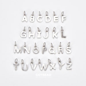 Ciondolo iniziale personalizzato in argento, ciondolo iniziale, ciondolo lettera alfabeto minimalista, ciondolo monogramma, ciondolo aggiuntivo CP1242