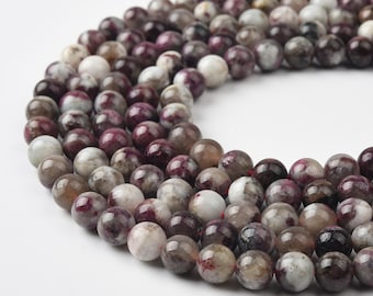 Tourmaline Beads Genuine Natural Grade AAA Gemstone Round Loose Beads For DIY Jewelry Making 6MM 8MM 10MM 15.5" Full Strand GRN586
