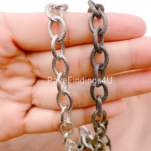 Chunky Oval Rolo Chain by Yard, Oval Link Chain by Foot, Wholesale bulk Roll Chain for Jewelry Making, 26x9mm, CH146