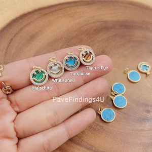 Happy Face Charm, Gold Filled Happy Smile Face Pendant, Gold Filled Charm for Necklace Bracelet Earrings Jewelry Making Supply, CP1808