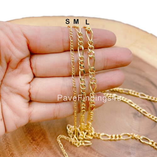 18K Gold Figaro Chain by Yard Gold 