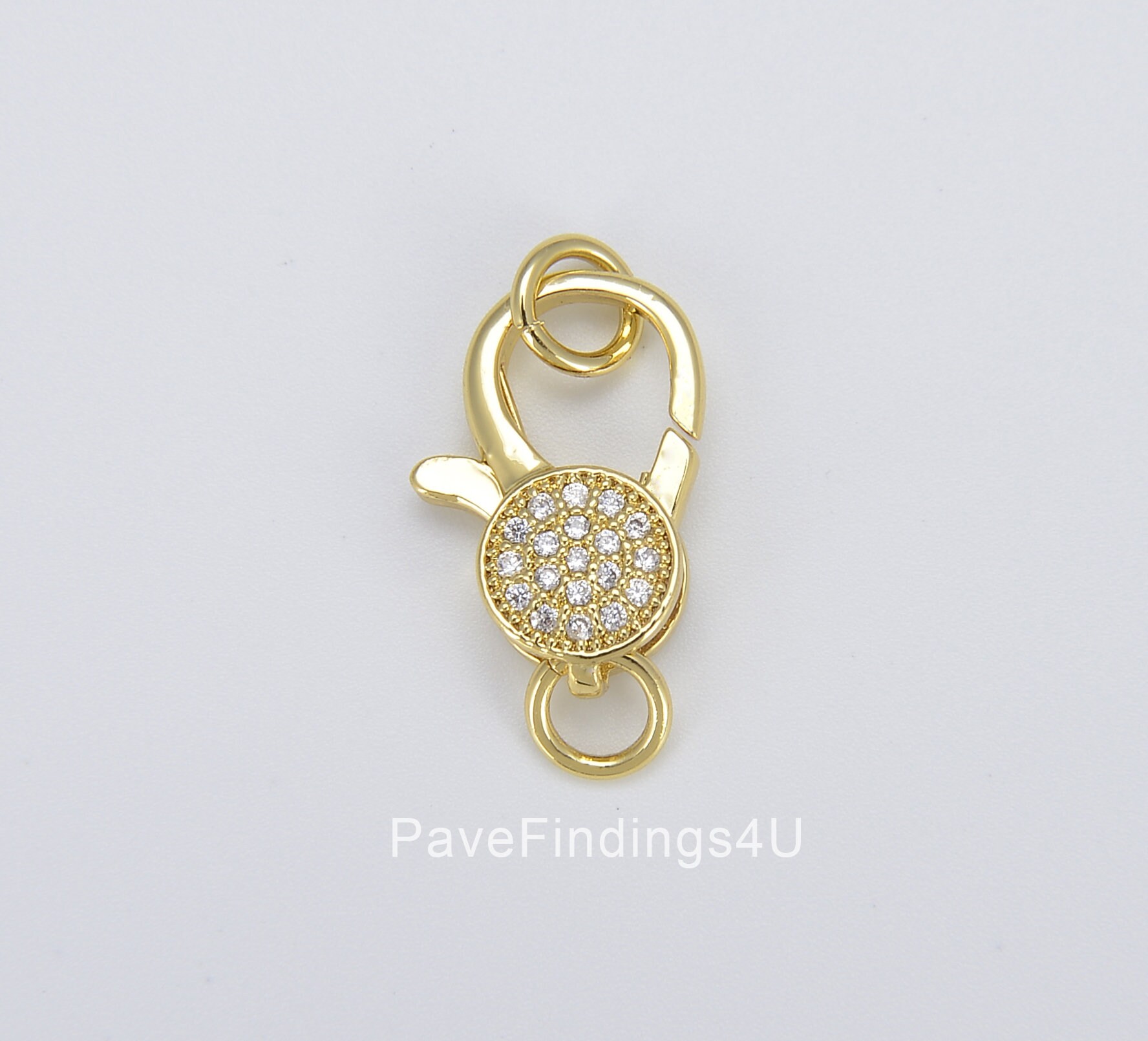 14K Gold Round Lobster Clasp for Necklace Bracelet Jewelry Etsy