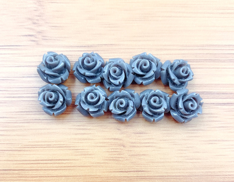 Flower Cabochons Resin Cabochons Flower Shaped 15mm Detailed Rose Cabochons Flower Cabs,COBD019 Flat Back Roses Flatback Roses