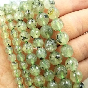 Green Black Prehnite Beads Grade AA Genuine Natural Gemstone Round Loose Beads  Full Strand 15.5&quot;, 6mm, 8mm,  10mm, GRN030-E505