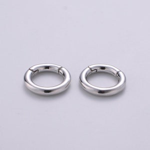 Gold Silver Rose Gold Spring Gate Ring,13mm Round Circle Ring, Round Clasp, Snap Clip Clasp, Spring Gate for Chain Purse Key Jeweler,CL449