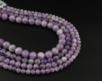 Pietra Pietra Naturale Nuvola Giada Blu Pietra Preziosa Calcedonio Perline Sfuse Rotonde for Creazione Di Gioielli Braccialetto Fai Da Te Collana 6/8/10 / 12MM Equilibrio Pietre Preziose Decorazione C