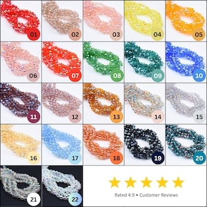 Faceted Beads Classic Round Crystal Glass Beads Fashion Jewelry Beads Findings Charm Beads For DIY Jewelry Making10mm 14-20&quot; Strand ORG240