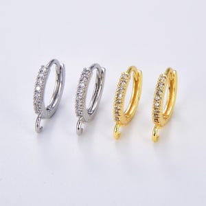 1 Paar Dainty Gold Filled Huggie mit offener Link Lever Back Hoop Ohrring Herstellung, Nickel & Bleifrei für Ohrring Anhänger Herstellung Zubehör, ER272