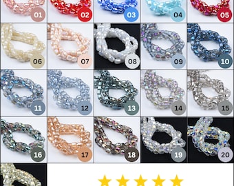 Cylinder Shape 8mm Shiny Colorful Faceted Crystal Glass Loose Beads For Jewelry Making DIY Crafts Findings 14-20" Strand ORG224