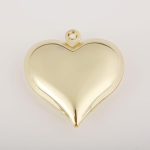 Große Puffy Herz Charme, Gold gefüllt Liebe Herz Anhänger für Halskette Armband Schmuck machen Versorgung, Charme, 10/12/15/21 mm, cp2027