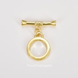 Gold Filled Toggle Clasp, Simple Modern Gold Toggle Clasp, T Bar Fasteners for Necklace, Fancy Bracelet Closures, Designer&#39;s Toggles, CL536