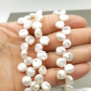 Keshi Pearls 14-18mm Cultured Freshwater Pearls Top Drilled, Top Quality Freshwater Pearl Beads 10mm , GRN147