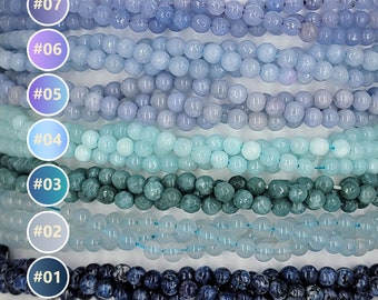 Natural Assorted Jasper Stone Round Beads Healing Gemstone Loose Bead DIY Jewelry Making for Bracelet Necklace AAA Quality 6mm ORG148