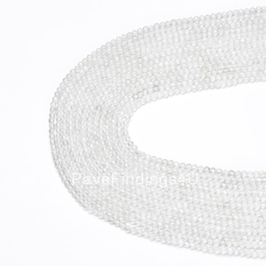 Real Genuine Super Clear AAA Natural Rock White Crystal Quartz Faceted Round Beads 2mm 15.5&quot; Strand, PRP420