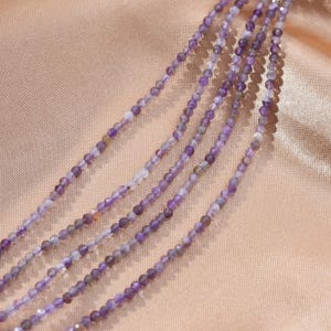 Genuine Natural Amethyst Loose Beads Grade AAA Micro Faceted Round Shape 2.5mm Full Strnd 15.5&quot; PRP1009
