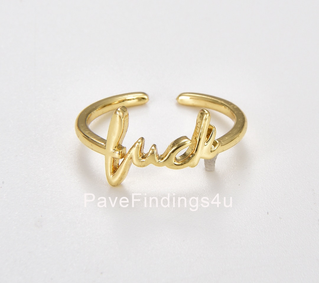 Fuck off Ring, Fuck Ring, Fuck You Ring, Dainty Knuckle Ring