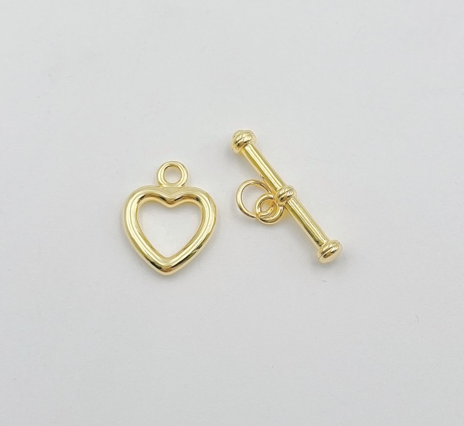 Heart Toggle Clasp 14K Gold Toggle Clasp 1 Set for Bracelet Etsy