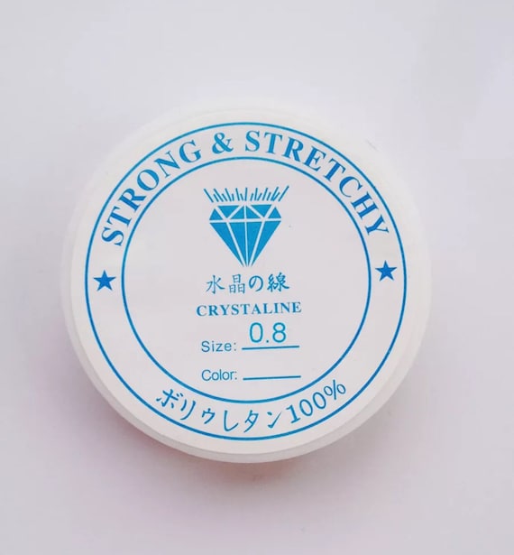 1 Spool- 0.8mm/1mm/0.6mm/0.5mm Clear Crystal Stretch Elastic Thread Beading String Cord, Stretchy Cord, Clear Elastic Cord