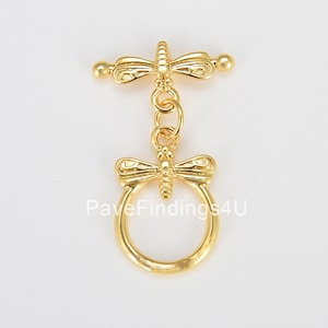 Gold Filled Toggle Clasp, Gold Bee Toggle Clasp Fancy Design OT Clasp Bulk Supply for Bracelet Necklace Jewelry Making Component, CL505