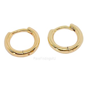 1 pair 18K Gold Dainty Hoop Earrings, Small Hoop Earring, Minimalist Hoop Earring, Tiny Hoop Ear Huggers, Cartilage Earrings, ER152