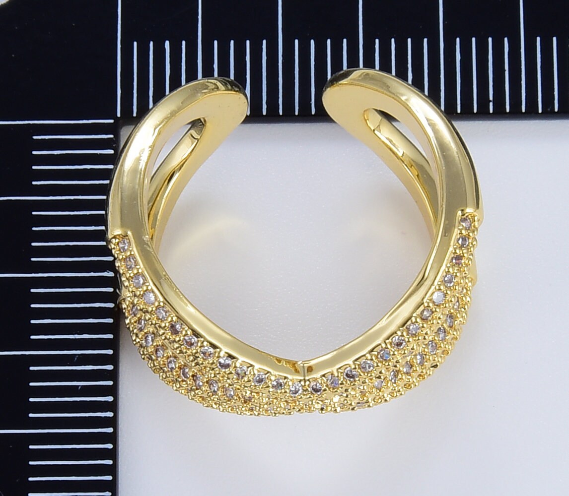 Petite Twist Full Eternity Ring CZ Gold Infinity Ring Cubic Zirconia ...