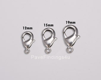 1pc Wholesale Silver Lobster Clasp, Silver Lobster Claw with Jump Ring for Necklace Bracelet Jewelry Making Supply, 12mm, 15mm, 19mm, CL424