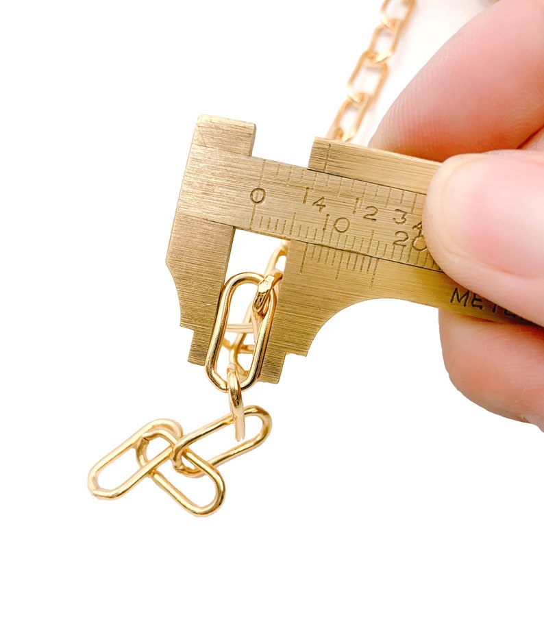 22K Gold Filled Paperclip Chain Necklace Chain Gold Filled Etsy