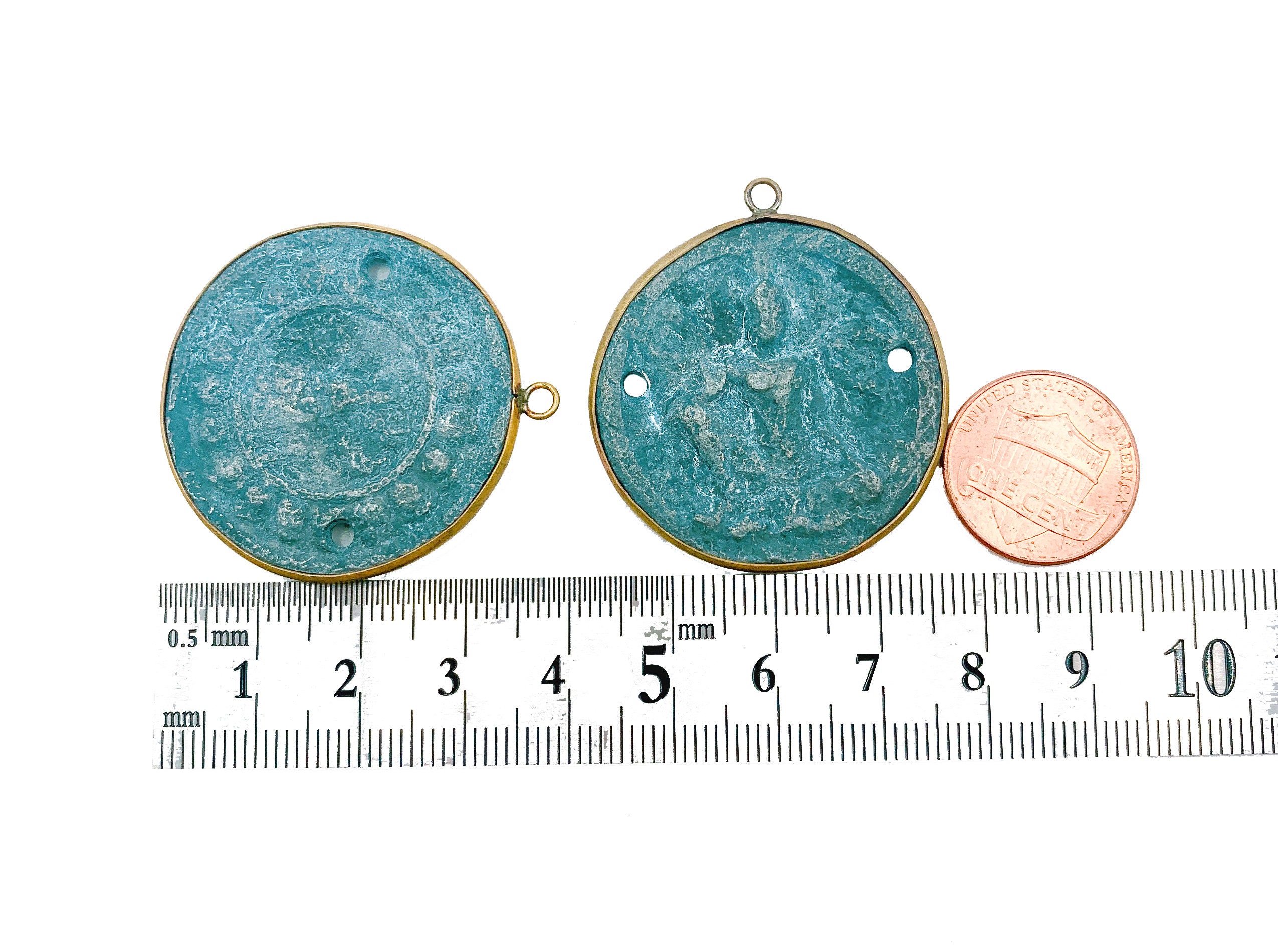 緑青彫刻座仏 18K ゴールド チャーム ペンダント、仏陀チャーム、仏陀ペンダント、仏陀ネックレス、保護チャーム、29 mm、CP1021 -  Etsy 日本