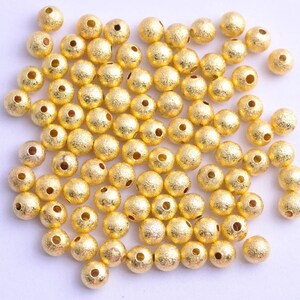 100pcs Gunmetal Negro/Plata/Oro/Oro Rosa Stardust Spacer Bead, Stardust Spacer bead, Copper Spacer beads - 3mm/4mm/5mm/6mm/8mm