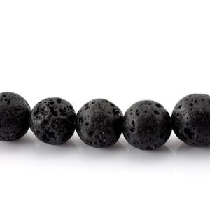 CLEARANCE- Natural Rare Black LAVA Rock, Lave Stone Round Bead, Lava Loose Bead, Wholesale, 4mm/6mm/8mm/10mm/12mm/14mm, 15.5&quot; FULL Strand