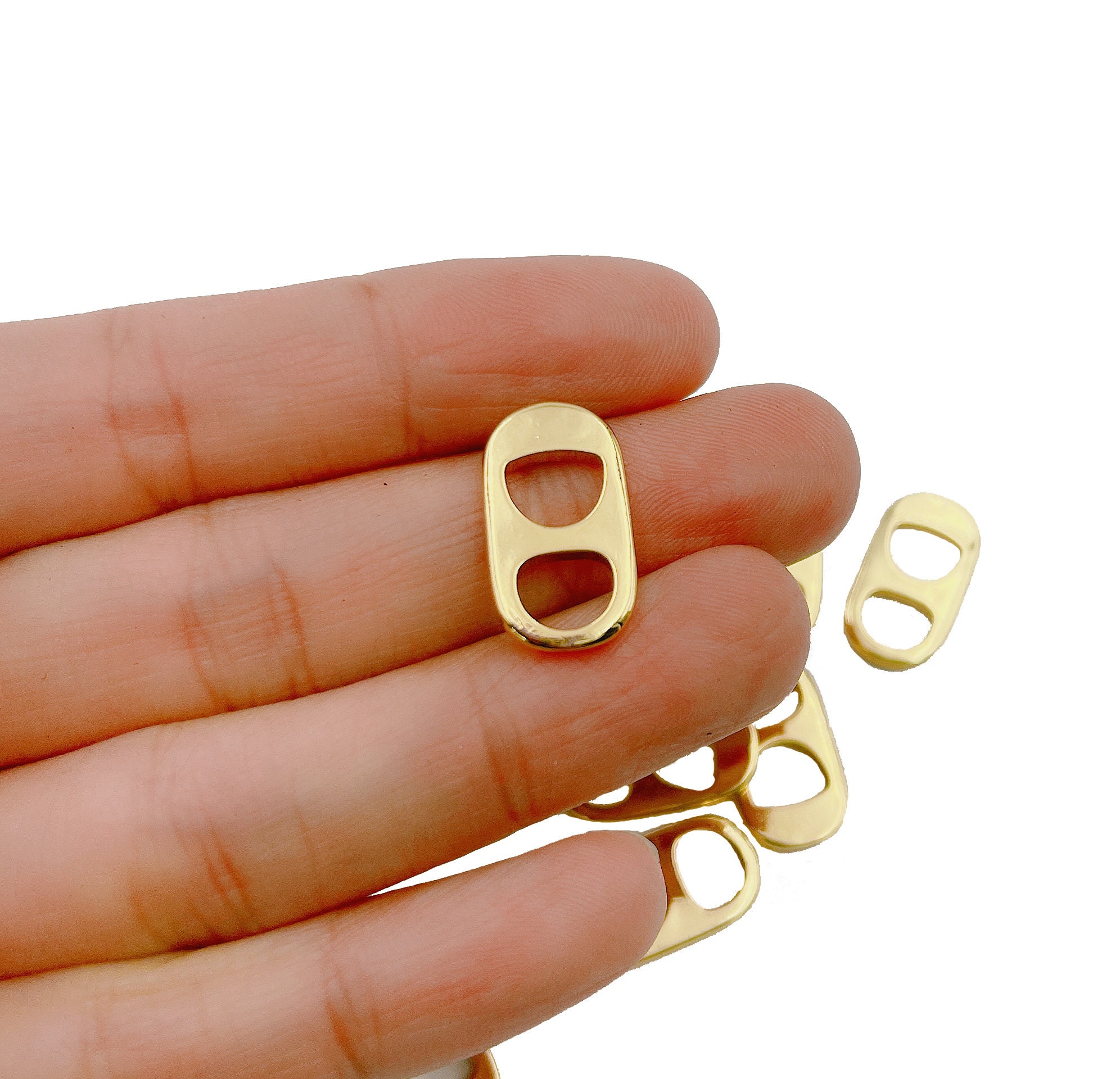 14K Gold Soda Pop Tab Charm, Soda Cap Charm, Soda Pull-tab