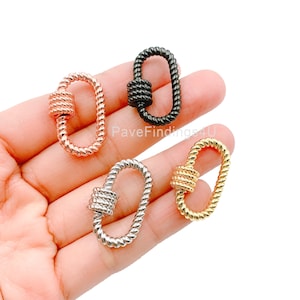18 kt gold filled ovale schroefsluiting, schroefsluiting, karabijnsluiting, karabijnsluiting voor armband ketting sieraden maken, 29 x 18 mm, CL367