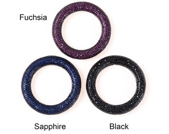 Micro Pave Ring, Cz Ring, Cz Ring Charm, Micro Ring, Pave Ring, Micro Pave Beads, Stacking Ring, DIY, Jewelry Making, 49mm, BD722