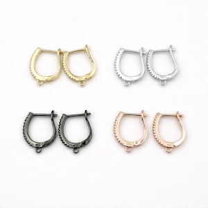 Dainty 18K Gold Lever Back Ear Wires, Minimalist Earrings, Earring Wires, Lever Back Ear Wires-1 Pair, 18mm, ER023