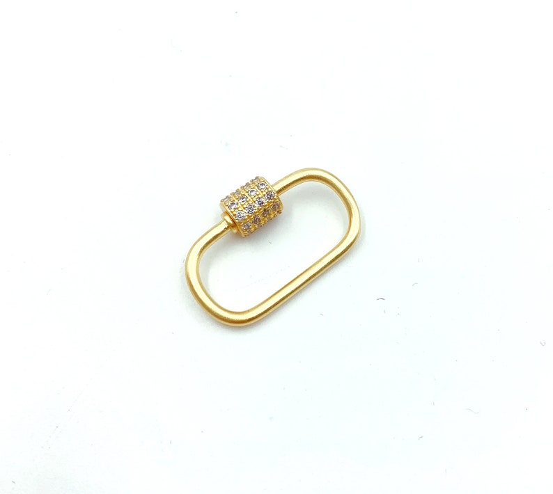 Heart CZ Pave Screw Clasp, Oval CZ Pave Screw Clasp, Carabiner Clasp, Bracelet Clasp, Screw Clasp, Cubic Zirconia, 23x23mm, CL392-E303 image 4