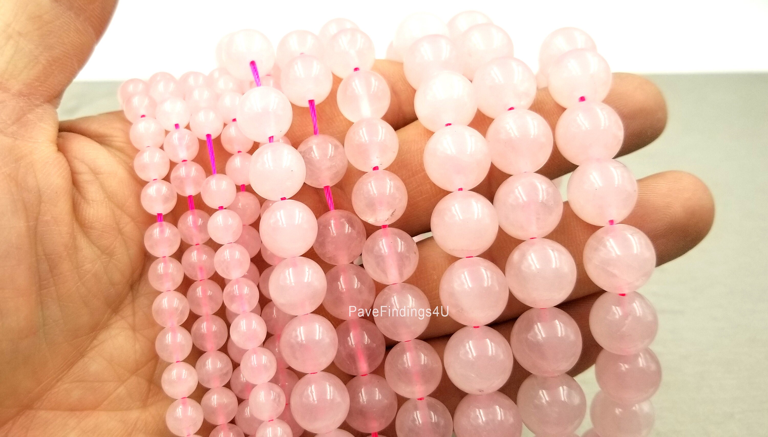 Rose Quartz Beads Grade AA Natural 
