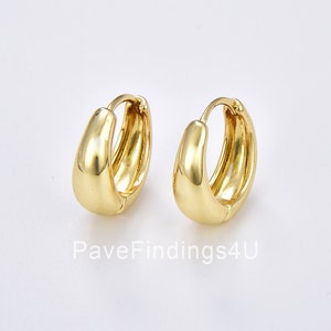 Gold Thick Hoop Earrings, Gold Filled Huggie Hoop Earrings, Perfect for Every Day Wear, Minimalist Earrings Jewelry, Gift For Her, ER233L