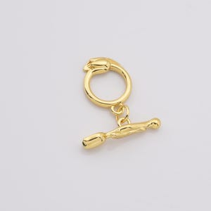 Gold Filled Rose Flower OT Toggle Clasps Closure Findings, Fancy Design OT Clasp for Necklace Bracelet DIY Jewelry Making Supply, CL608