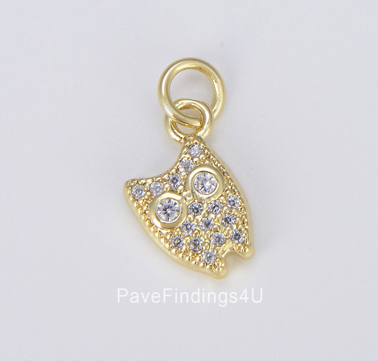 Dainty 18K Gold Owl Charm, Animal Charm, Bird Charm, Owl Charm for Necklace Bracelet Earrings Jewelr