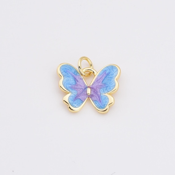 60 Pièces Breloques Papillon Arricraft Avec Fermoir Mousqueton - Pendentifs Verre Coloré Pour Bijoux Et Porte-Clés