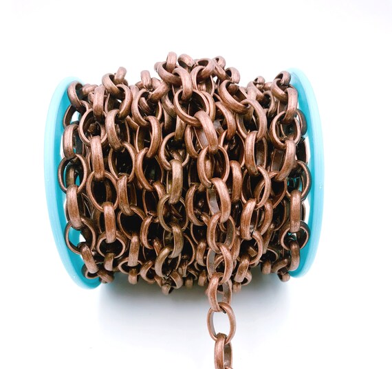 Copper Rolo Cable Chain by Yard Copper 