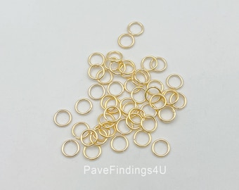 18K Gold Open Jump Ring, Wholesale Bulk Jump Rings, Dainty Open Jump Rings for Jewelry Supply Component, 5mm/ 6mm/8mm , DIY007